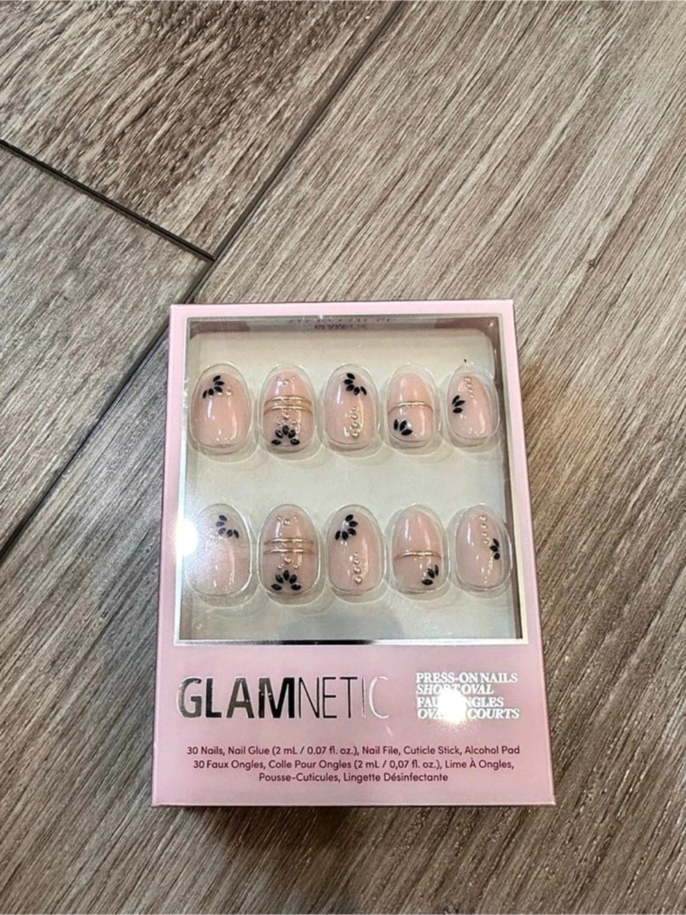 GLAMNETIC Press-On Nails Pink & Clear